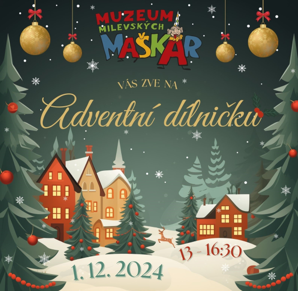 Adventní dílnička v Muzeum maškar