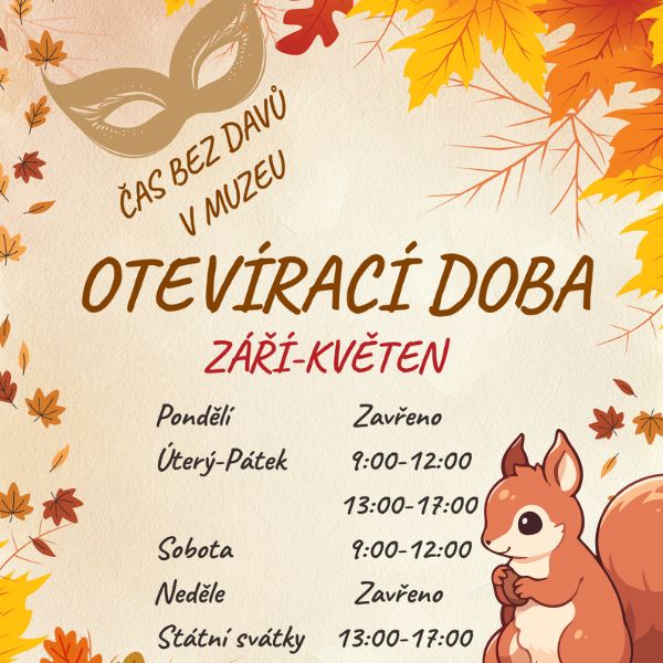 Otevírací doba v mimosezónu v Muzeu maškar